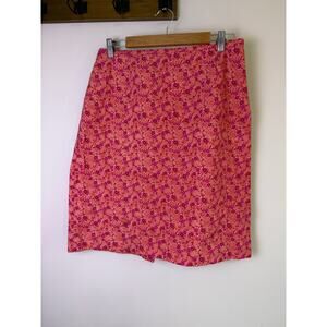 Vintage 90s Cherokee Floral Skirt Pink Orange Y2K Spring Midi 14